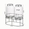 Basicwise 2-Pcs Glass Drink Dispenser Set - Ideal for Serving Beverages, Water, Lemonade and Juice at Picnics, Camping Trips, Wedding and Parties